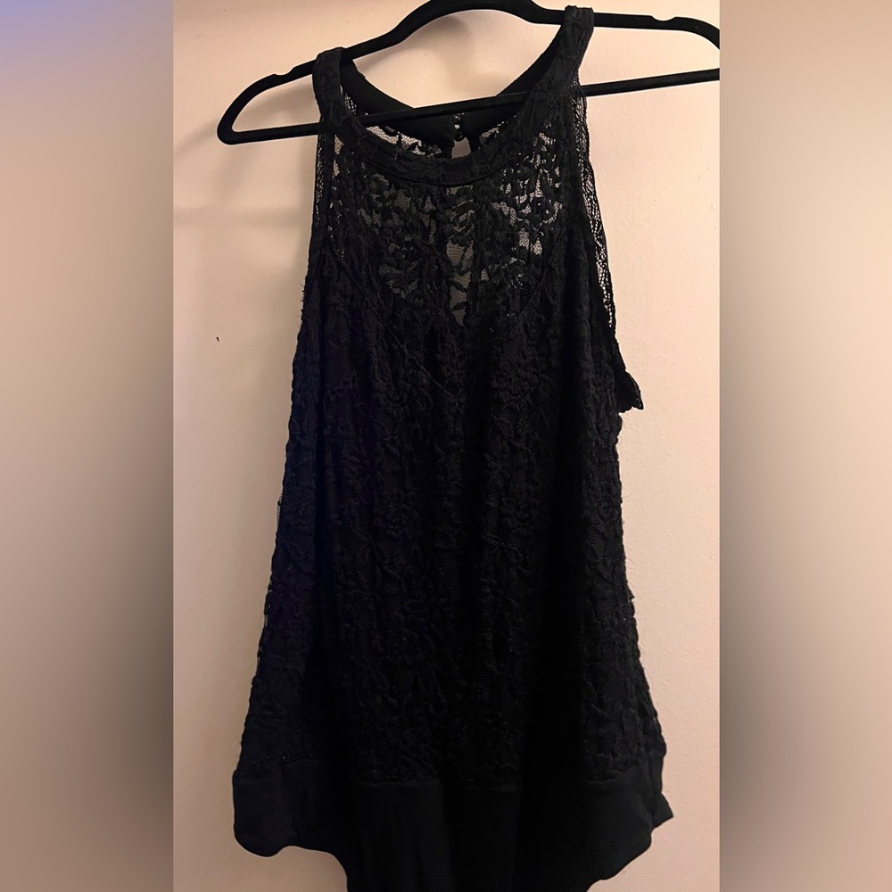 Elegant Torrid Black Lace Sleeveless Bodysuit